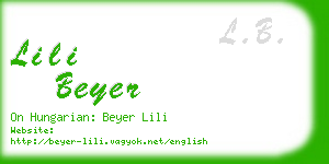 lili beyer business card